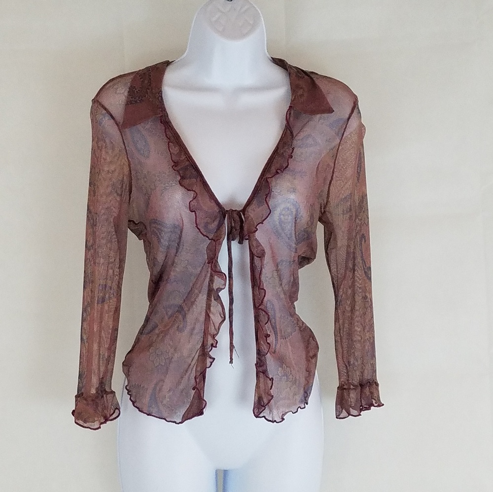 🌻Eyeshadow, Sheer Cover Blouse, Sz Small